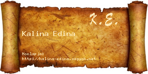 Kalina Edina névjegykártya