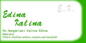 edina kalina business card